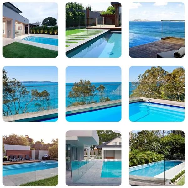 Aluminum Profiles For Frameless Glass Railing Balustrades Handrails Balcony Railing