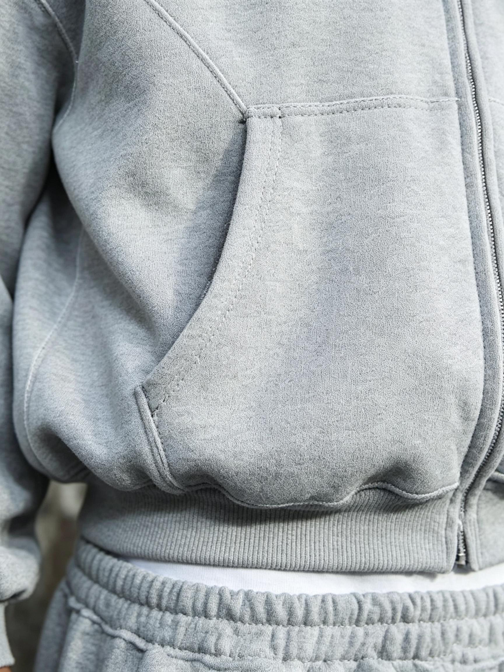Clothing Manufacturer Custom High Quality Tracksuit Loose Vintage Zip Spliced Reflective Strip Wide Leg Street Tracksuit Unisex