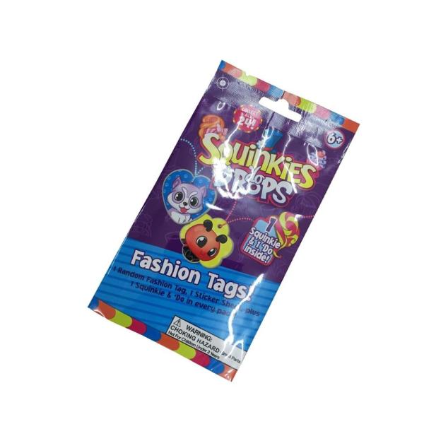 Plastic Back Seal Bag Colorful Printing Heal Seal Mylar Bags Side Gusset Bags With Handle
