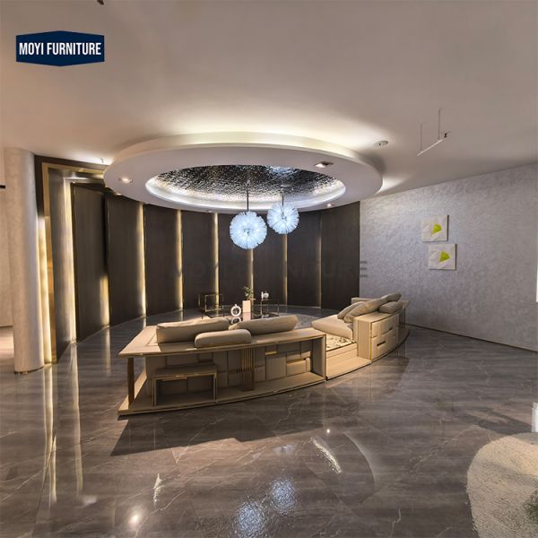 Manufacturer Custom Luxury Italian Designer Half Moon Sofa New Design Home Sofa Set Furniture Luxury Living Room Sofa