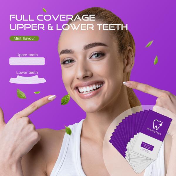 Remove Tough Stains Dental Whitening Strips Deeply White 28 Strips 14 Treatments