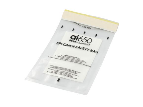 Saco descartável médico da amostra do Biohazard do LDPE com símbolo biológico especial