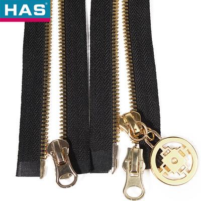 Vêtements en or ou sacs fermeture à glissière métallique avec cuivre dents de maïs fermeture à glissière