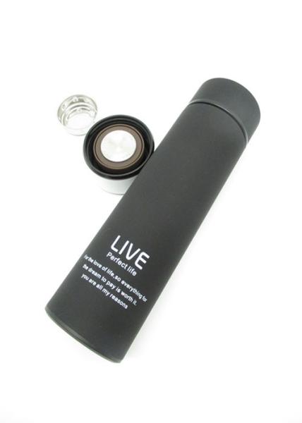 Metal Vacuum Rubber Thermos Sport Drink Bottle 500ml 360 ° Sealed Without Leakage