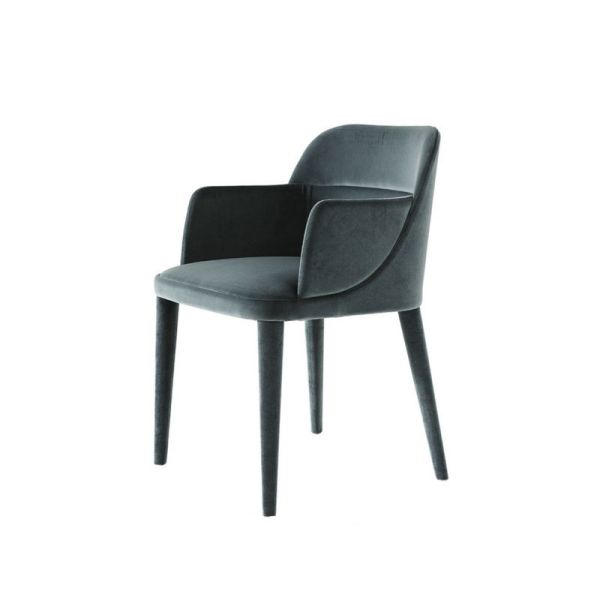 Office Building Standard Size Upholstered Velvet Dining Chair Luxury Pu Fashionable Design High Back