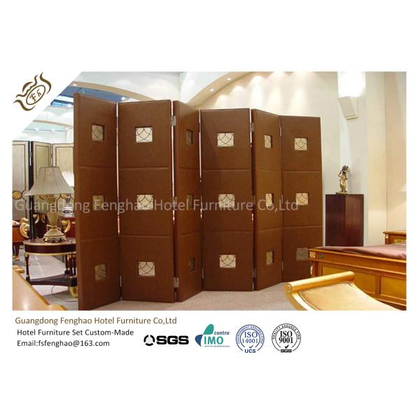 Antique Walnut Wood Decorative Vintage Room Divider Partition Hinges