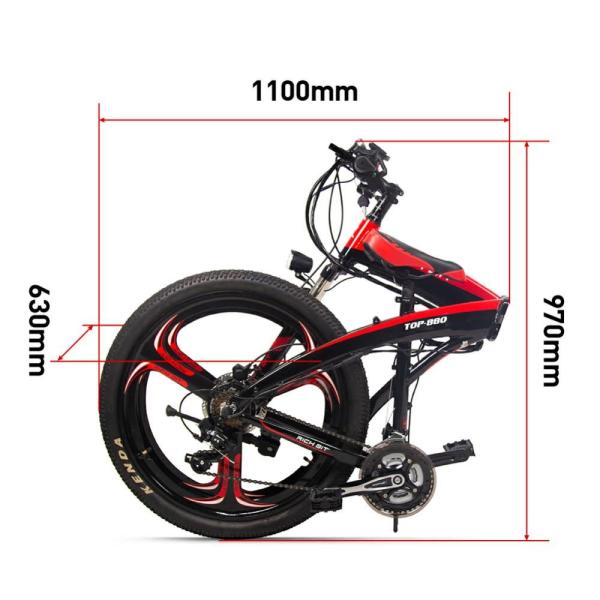 Умное складывая топ-880 Richbit формы электрического лития батареи 36v 250w 9.6ah велосипеда лунное
