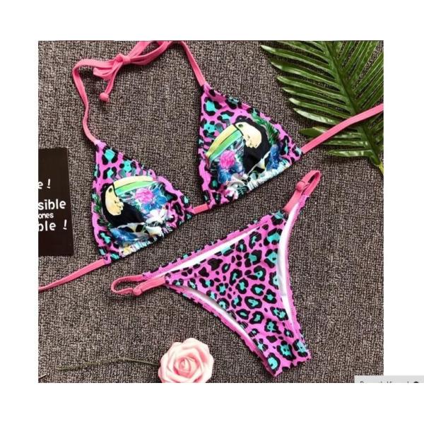 Sexy Leopard 2018 Micro Bikini Set Push Up Thong Biquini High Cut Women
