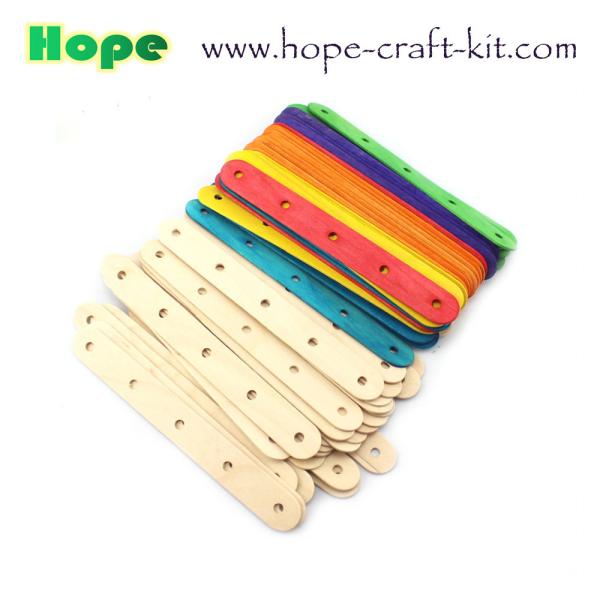 Serrated / jagged natural color, multi-colored wooden craft sticks with teeth for hobbies and children DIY hand-craft