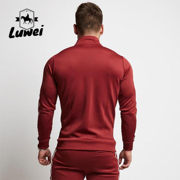 Slim Men Sportswear Set Cardigan Stand Collar Zipper Plus Size Traje