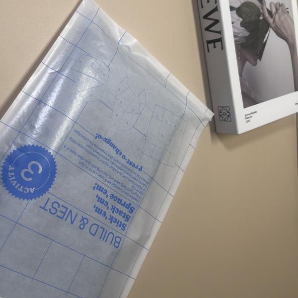 White Translucent Glasin Paper Bag Large Stock For Clothing Packaging