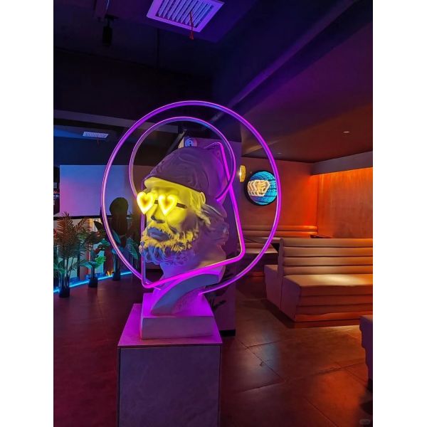 Digital Light Band Cyberpunk Robot Must Visit Club Decoration For Social Media Posts