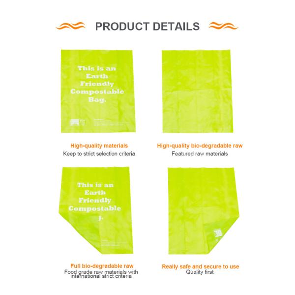 Eco Friendly Plastic Packaging Bag 0.054mm Biodegradable Shopping Bag