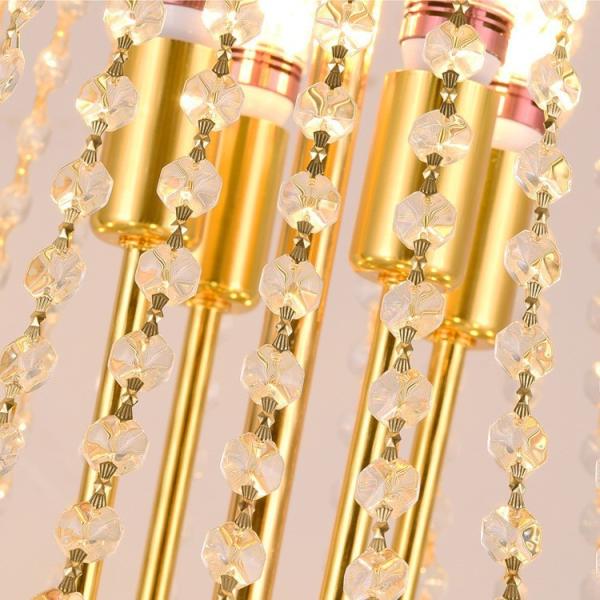 JYLIGHTING Longues lumières pendant de luxe Hôtel Hall Foyer Escalier Mariage Led Or K9 Boule de cristal lustre Lumière pendant de cristal