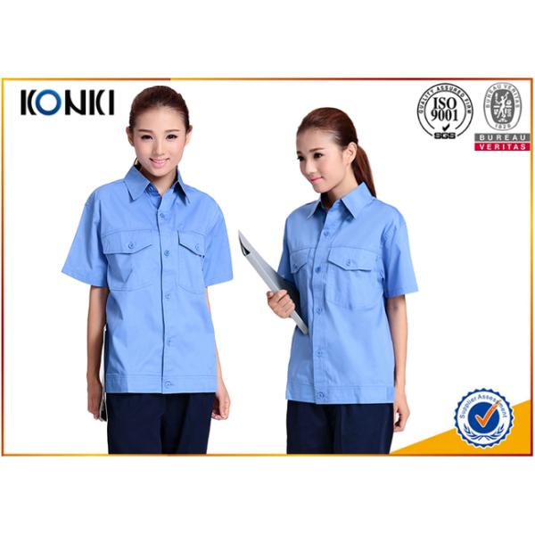 Comfortable Material Custom Work  Uniform Shirts With Short Sleeve