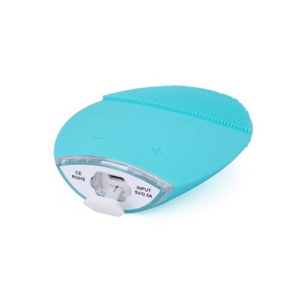Rechargeable Silicone Facial Cleansing Brush , ABS Waterproof Silicone Face Pad