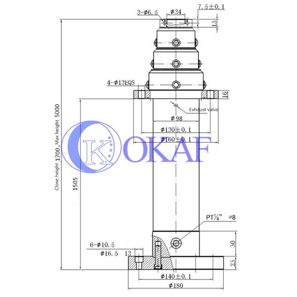 Алюминиевый рангоут телескопической антенны 5M RS485 16feet пневматический