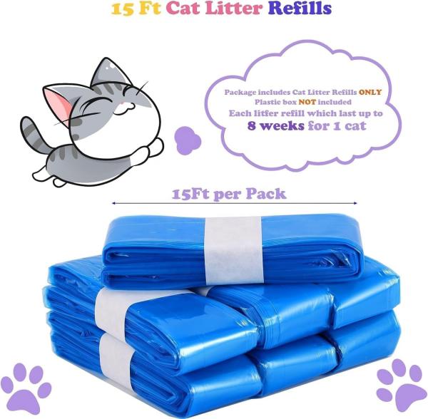 Eco-limpio olor a medida de la fragancia lejos bolsas de repuestos Nappy degradable bolsas de repuestos de cubos Nappy Bin Pack Cat Litter Liner Liner bolsas de repuestos