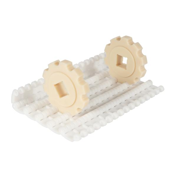                  Clear Plastic Chain Plastic Modular Slat Top Chain for Assembly Line             