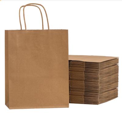 Embalaje de papel desechable para llevar ecológico personalizado Bolsa de papel Kraft para llevar con logotipo impreso