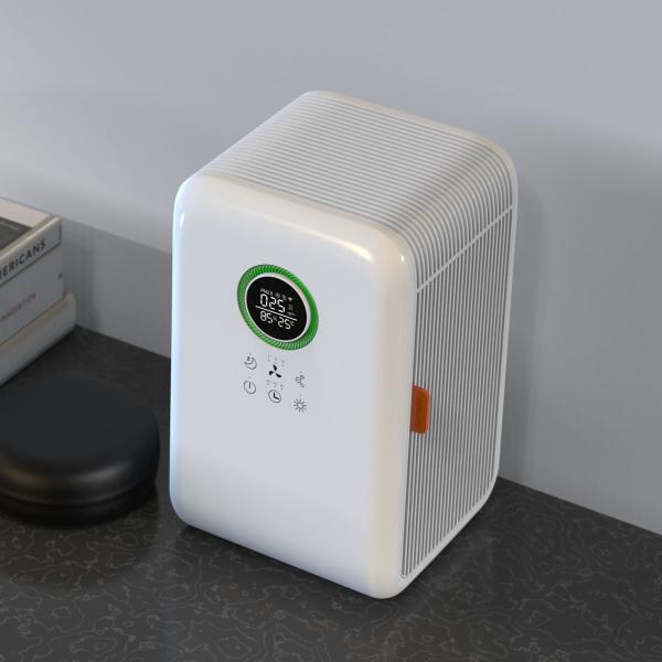 FCC ABS Desktop Smart Wifi Room Air Purifier With LED Screen Display