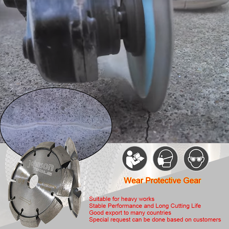 125mm Crack Chaser Tuck Point Diamond Blades With V Grooved Segment 10mm Thick