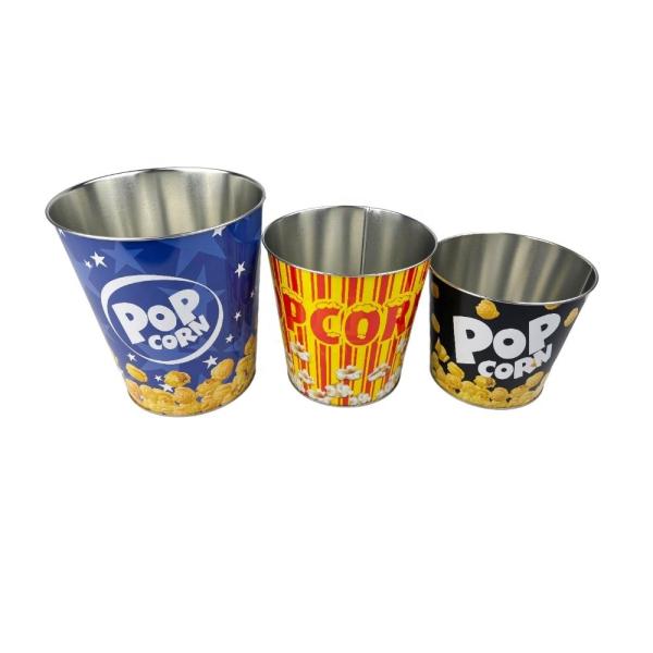 DADI Eco Friendly Metal Popcorn Bucket OEM ODM Christmas Popcorn Can