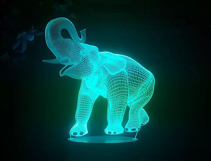 Переменчивый свет ночи иллюзии 3d лампы иллюзии 188mm приведенный 3D акриловый