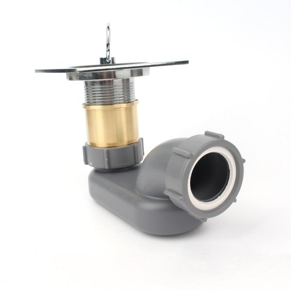 CHROME PLATE Anti-Odor Ceramic Floor Drain Strainer and Flexible Drain Pipe for Hotels
