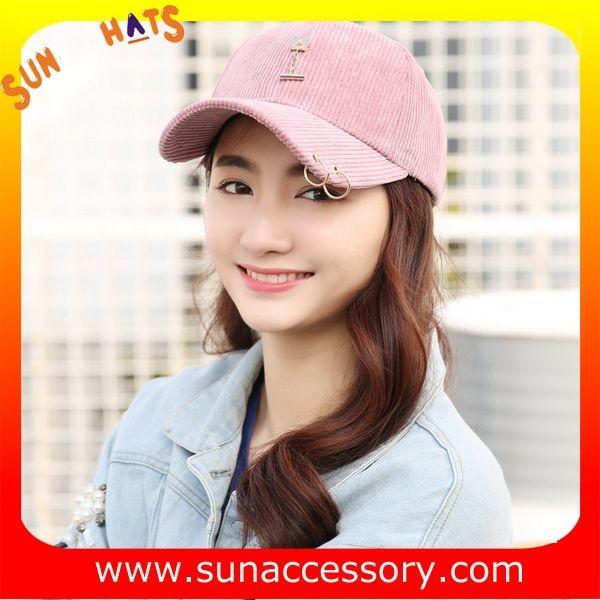 QF17004  Sun Accessory customized fashion baseball caps for ladies  ,caps in stock MOQ only 3 pcs