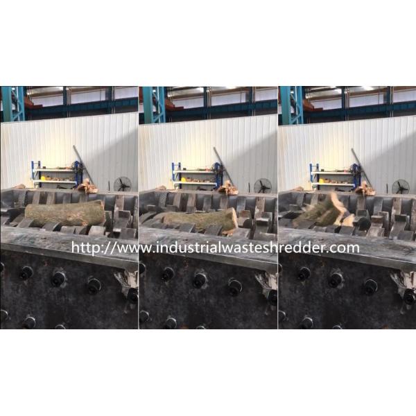 Heavy Duty 2 Shaft Shredder , Scrap Waste Wood Shredder Machine Low Noise