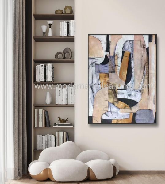 Hand Painted Abstract Canvas Art Painting For Wall Decorative