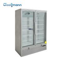 El congelador de cristal vertical de la puerta calentó eléctricamente la niebla que quitaba el refrigerador vertical 810L