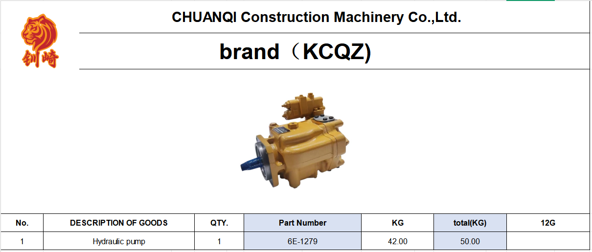 Flange Mount Motor Grader Hydraulic Pump 6E-1279 12G 130G 140G 160G