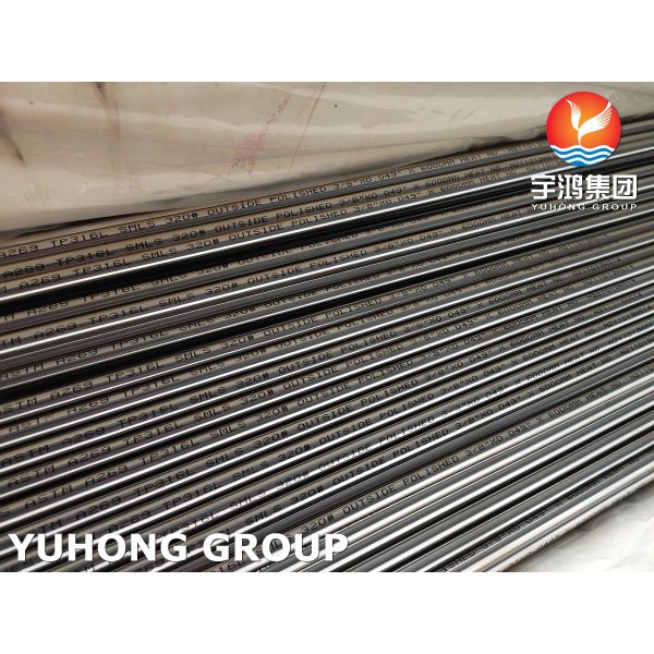 ASTM A269 TP316L BA Stainless Steel Seamless Tube For Food Plant 320# Outside Polished