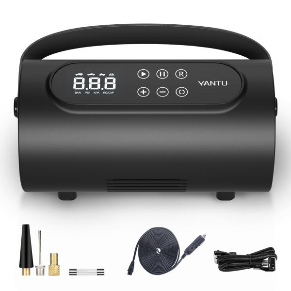 Portable Double Cylinder Car Air Compressor A26 for Car Bike Ball 117X224X122mm 120W