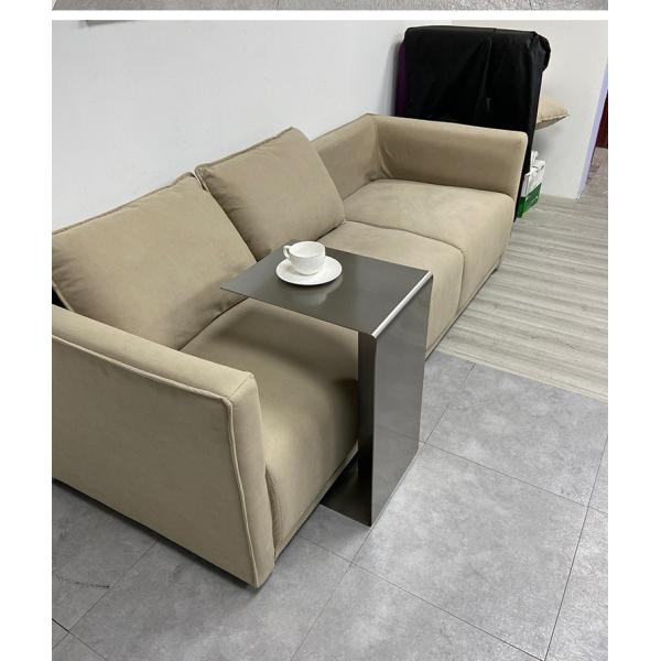 Stainless Steel C Type Couch Side Table Card Table Removable Desk Side Table