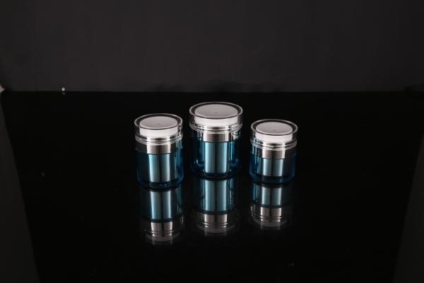 hand lip crystal pump empty square white Screen Printing Airless 30ml Cosmetic Cream Jars