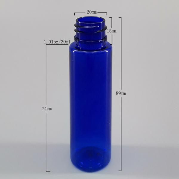 1oz 30ml Blue Cylinder Transparent PP Sprayer Plastic Bottle