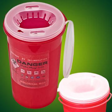 Red Disposable Sharp Containers For Needles Puncture And Impact Resistant