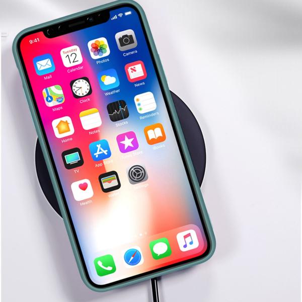 Water Resistant Mobile Cover Anti Drop Wireless Charging Liquid Silicone Back Cover