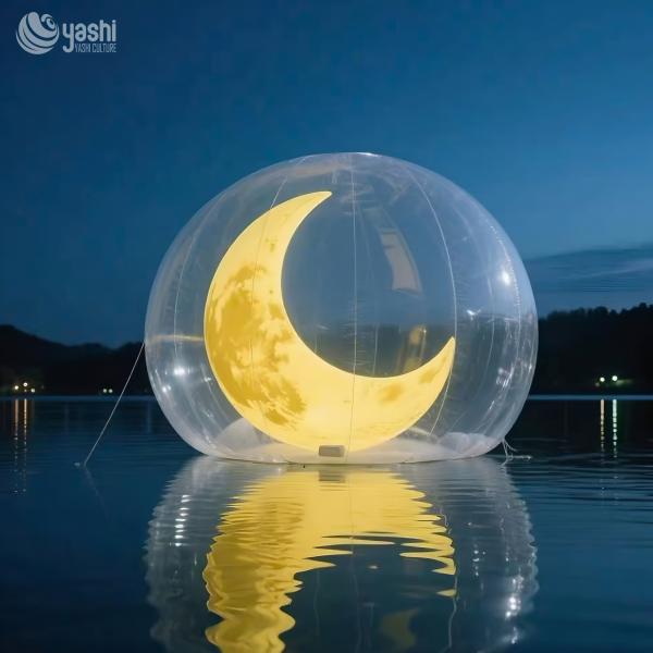 Outdoor Lighting Giant Inflatable Moon Balloons for Holiday Decoration