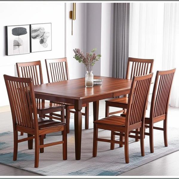 Table et chaise de salle à manger en bois massif Une combinaison parfaite de beauté et de durabilité