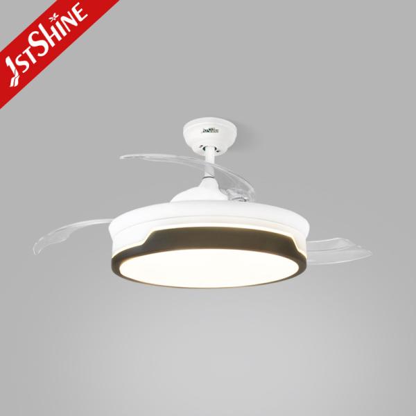 fã de teto retrátil plástico do motor de C.A. das lâminas 220V 3 com luz lateral