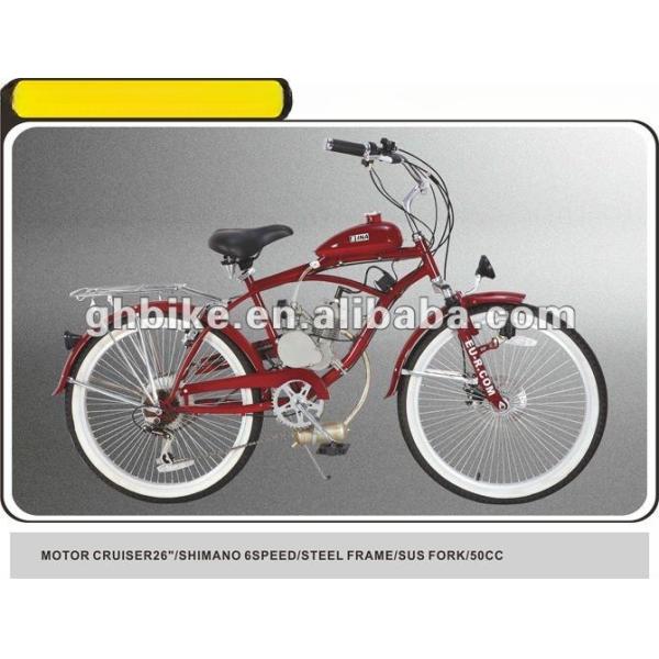 23kg Weight 24inch Gas Motor Chopper Bike for Adult 48cc Engine and CE Certification