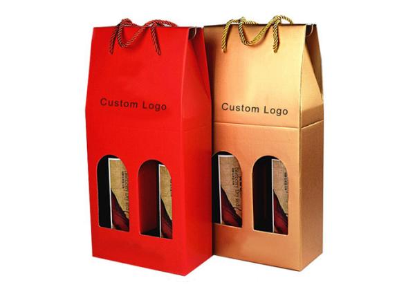 Saco de compras profissional do papel de embalagem, Sacos de empacotamento do presente para a garrafa de vinho