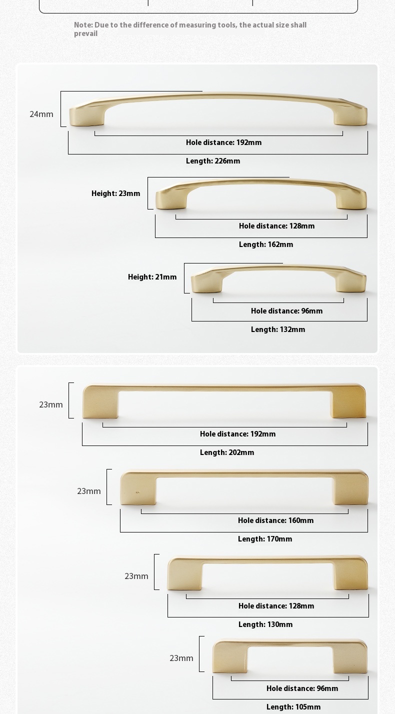 Modern Simple Luxury Golden Aluminum Alloy Durable Rectangle Cabinet Door Handle Invisible Kitchen Gym Closet Wardrobe Drawer