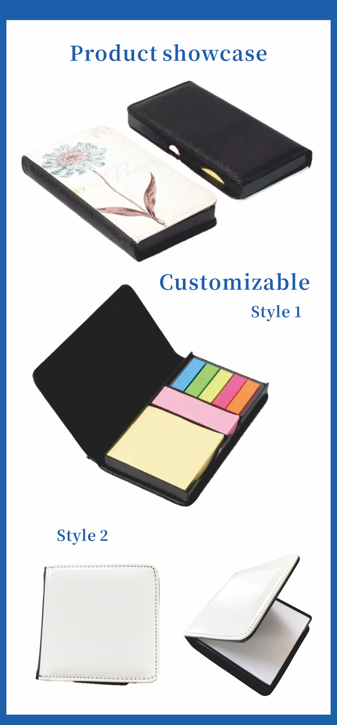 Custom Logo Printed Sublimation Notebook Personalized PU Loose Leaf Memo Book Education Target Wholesale