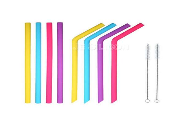 Bubble Tea Silicone Smoothie Straws Bpa Free Durable Eco Friendly For Drinking