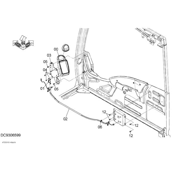 Монитор запасных частей экскаватора ЗС210-5Г, 4705918 частей экскаватора вторичного рынка